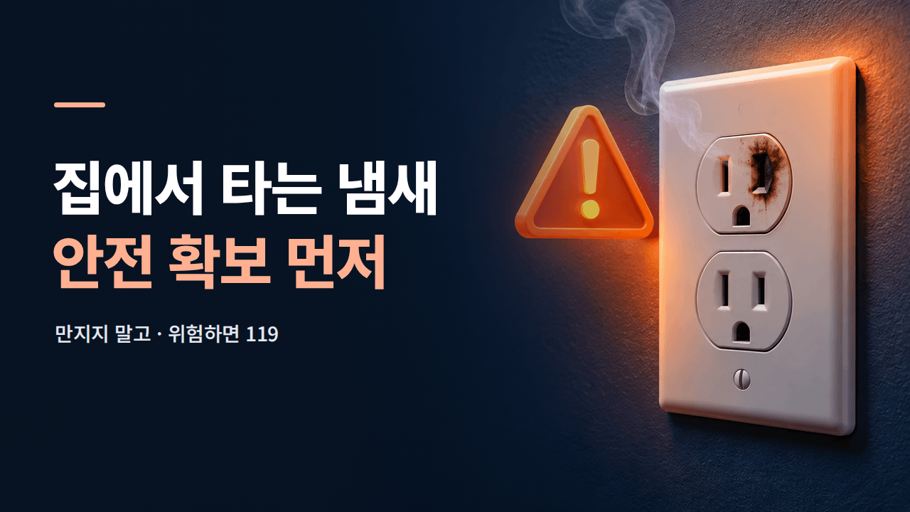 집에서 타는 냄새가 날 때｜콘센트&middot;가전 점검보다 먼저 할 일