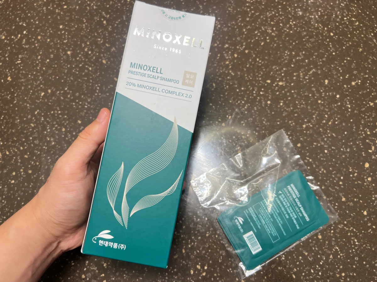 마이녹셀-프레스티지-스칼프-탈모-샴푸-성분-효능-안내-상자-사진
