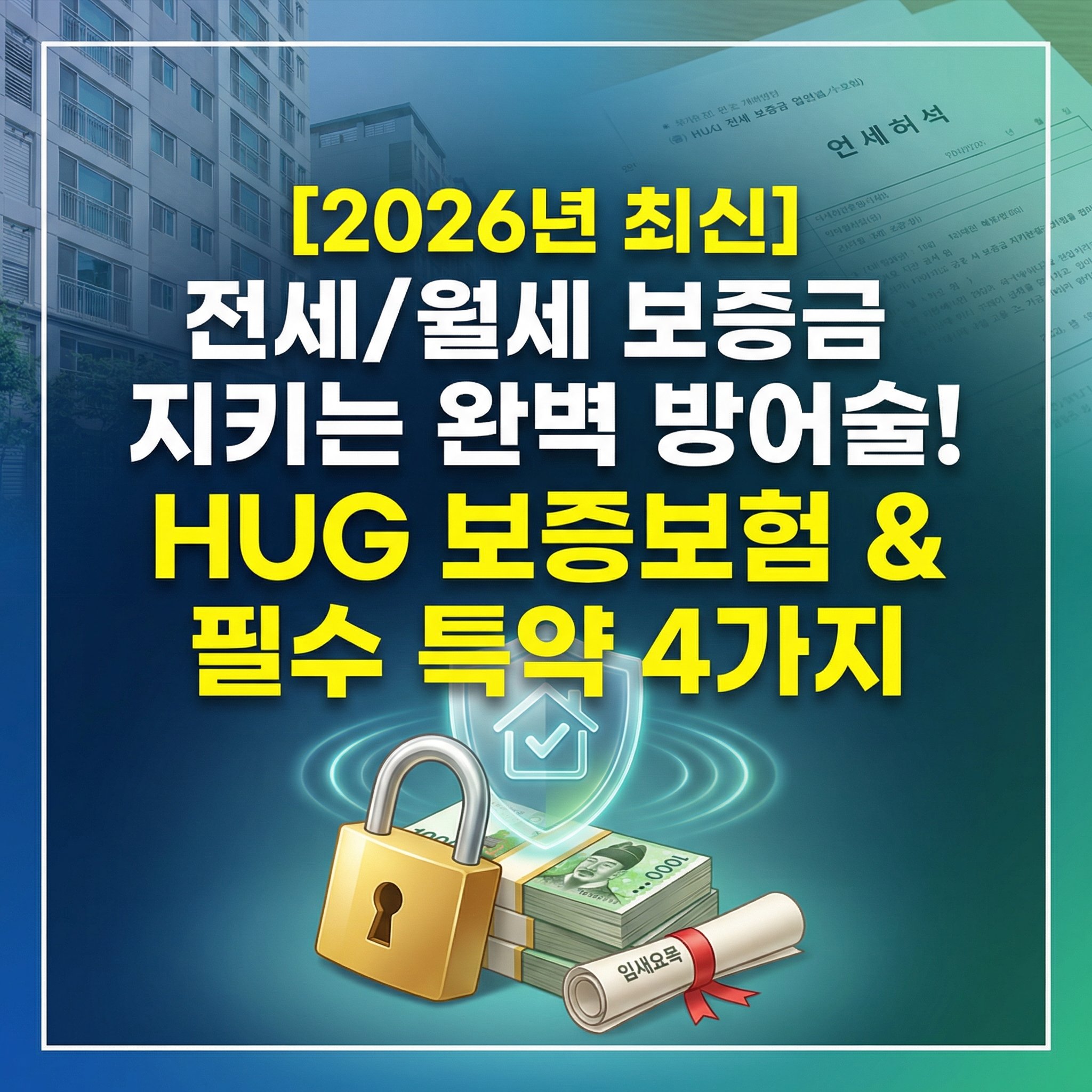 2026년 전월세 깡통전세 사기 완벽 방어 내 보증금 지키는 부동산 계약 필수 특약 HUG 전세보증보험 가입 방법 완벽 가이드 썸네일