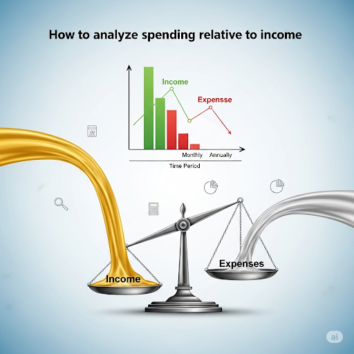소득 대비 지출 분석하는 방법