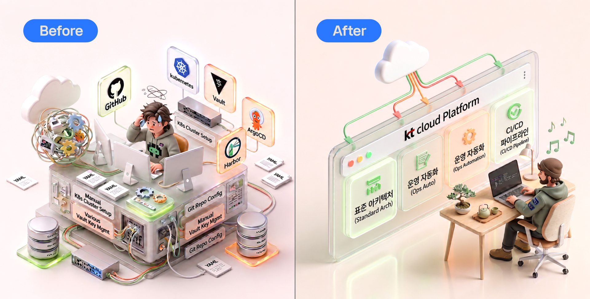 복잡한 개발 환경을 표준화하는 kt cloud Platform Engineering 구조