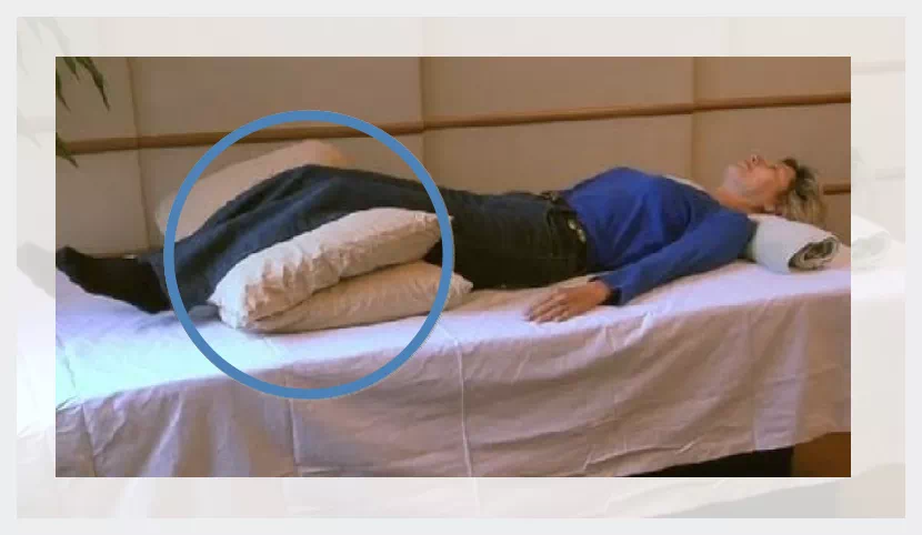 무릎아래 베개