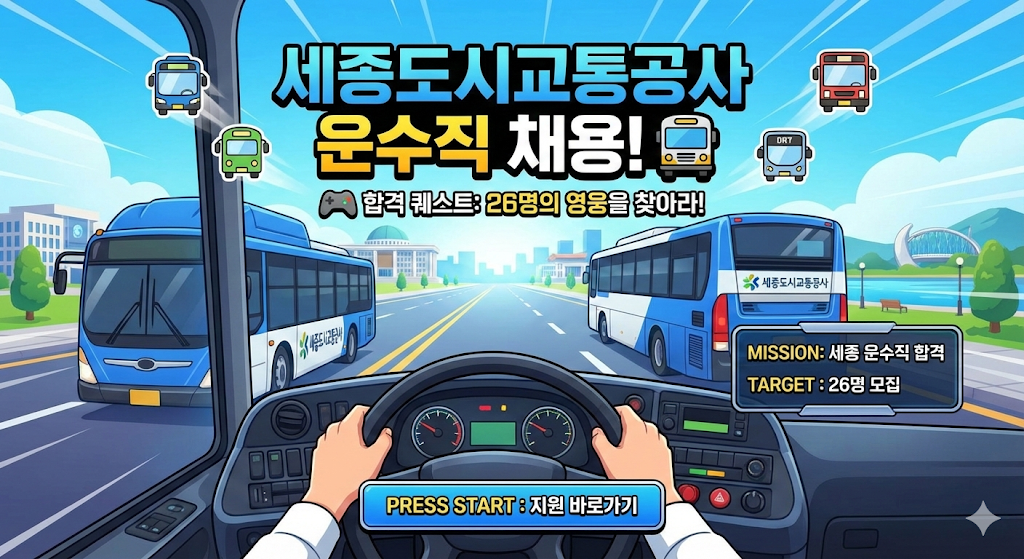 세종도시교통공사 2026년 제1회 운수직 채용공고