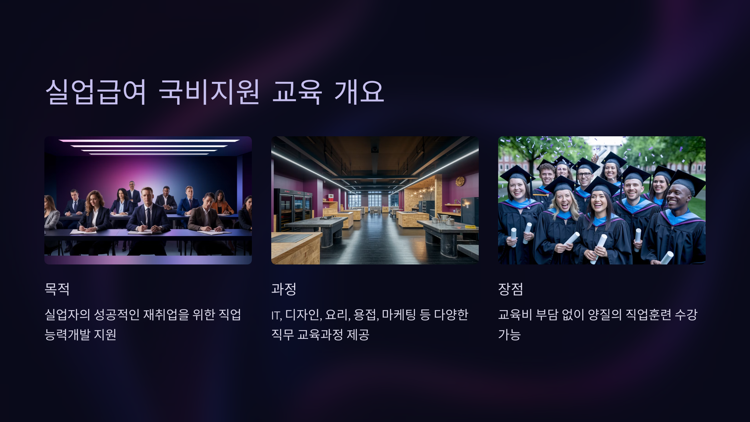 실업급여 국비지원 교육이란?