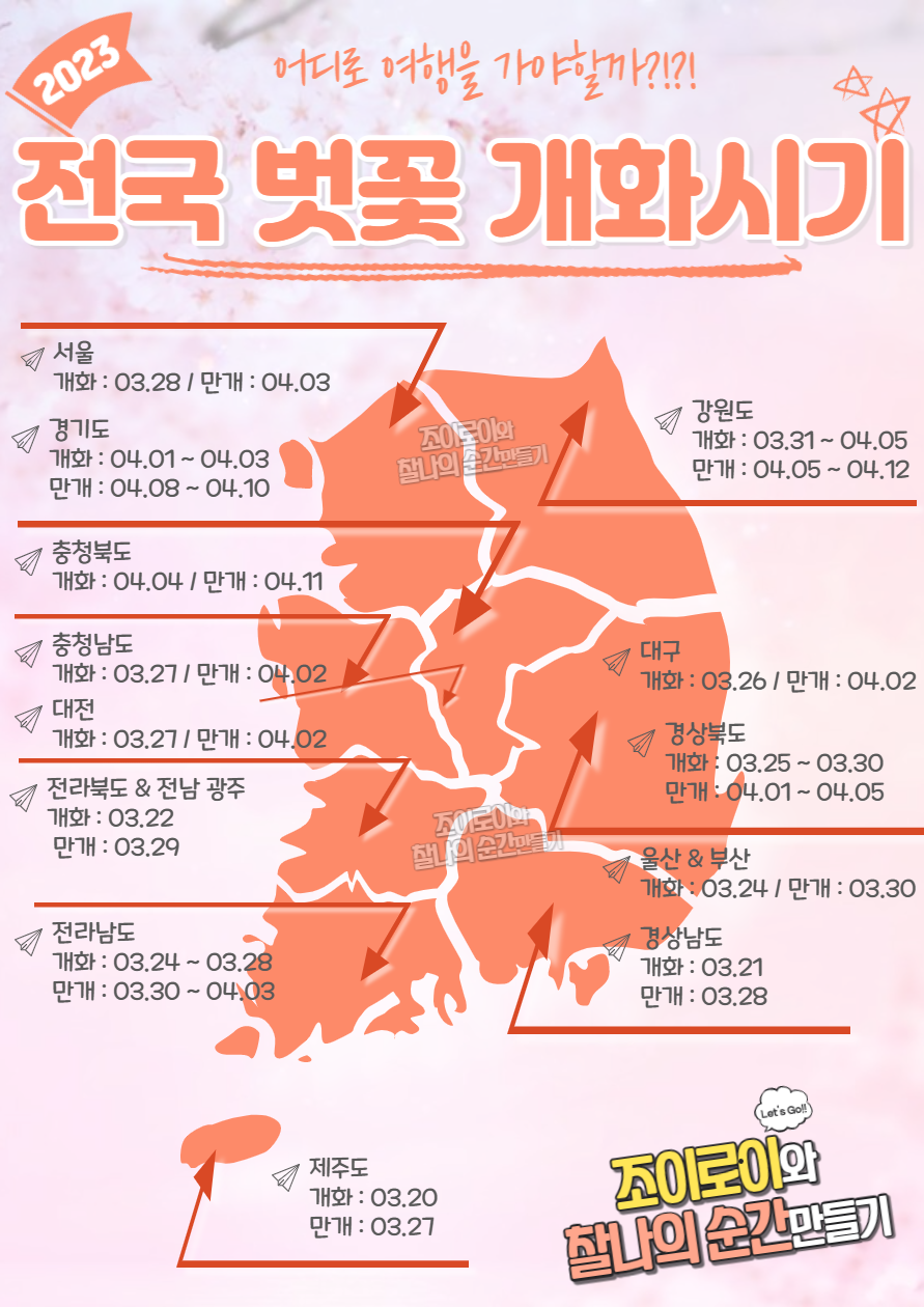 벚꽃 개화시기 2023