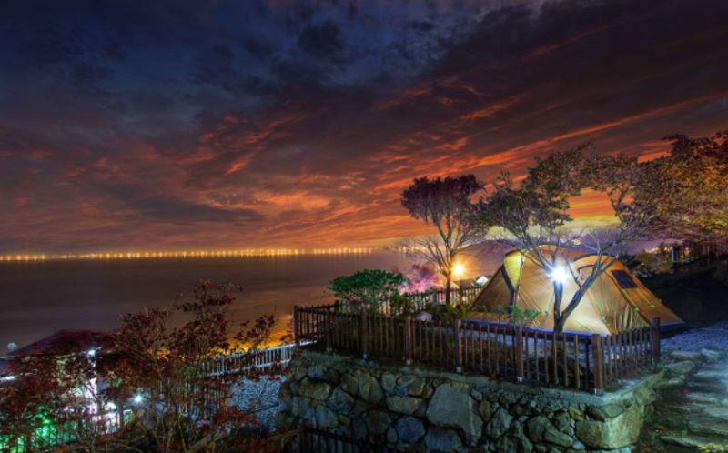 씨사이드힐_캠핑장_야경