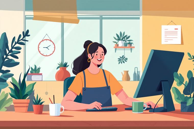 소상공인 1등급 가전 환급 신청중인 여성