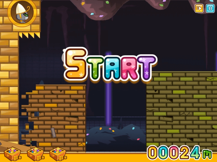 트레져-런앤런-플래시게임-시작-화면