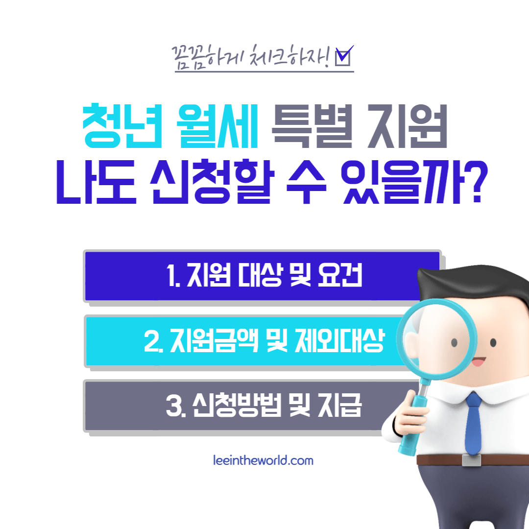 청년월세특별지원 신청 알아보기