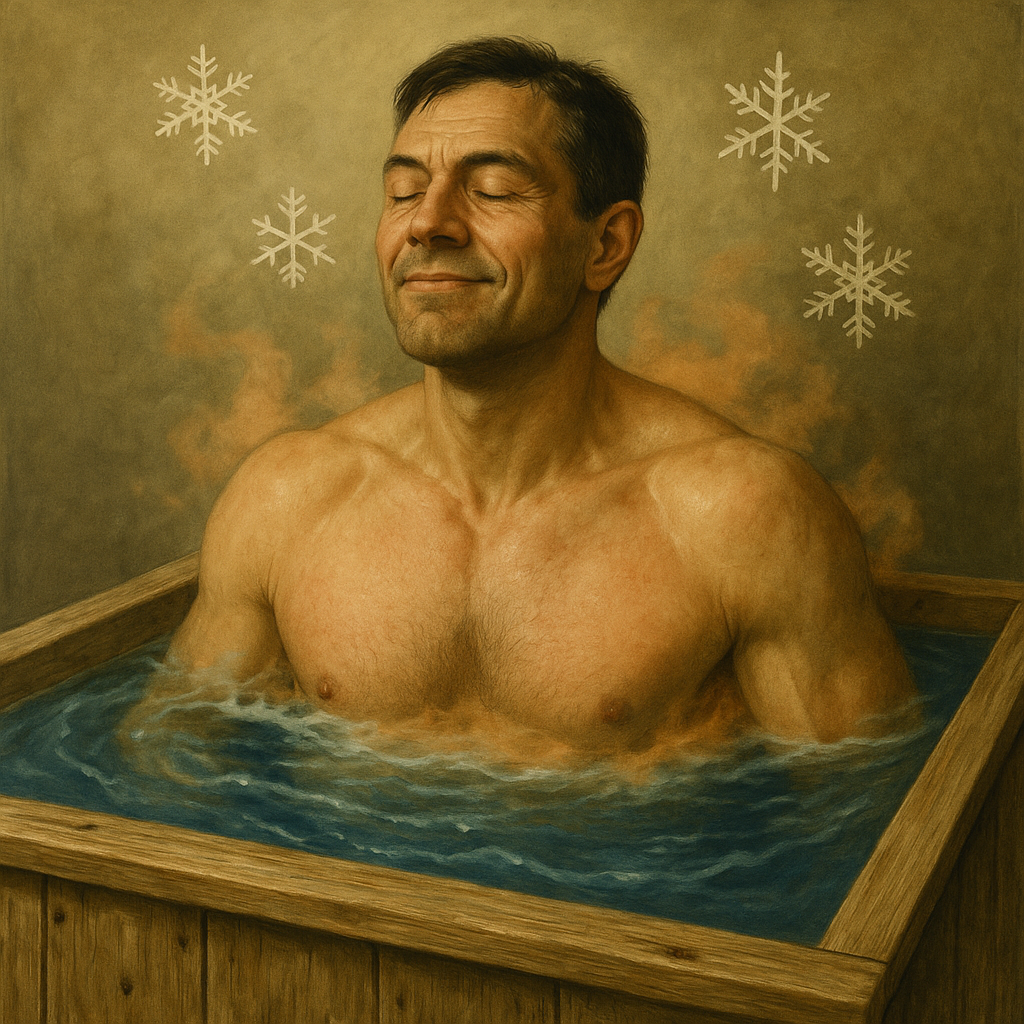 냉수욕을-즐기는-남성