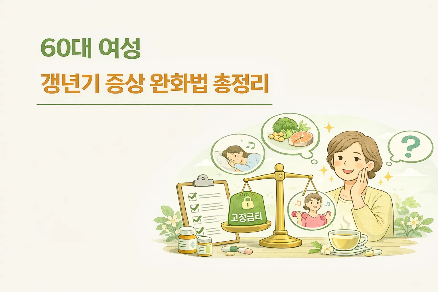 60대 여성 갱년기 증상 완화법 총정리
