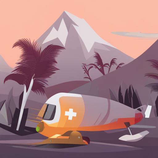 여행 중 아픈 그림