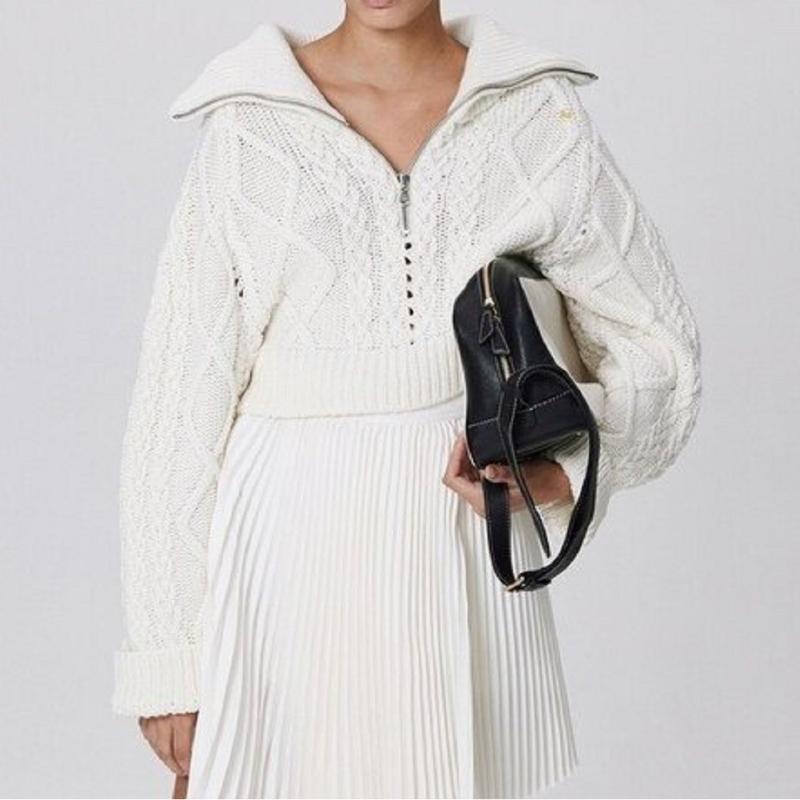 수입 렉토 STYLE 집업 펀칭 니트 티셔츠 22FW TORTONA TOP