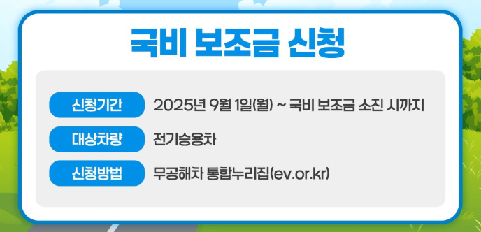 전기차 국비 보조금