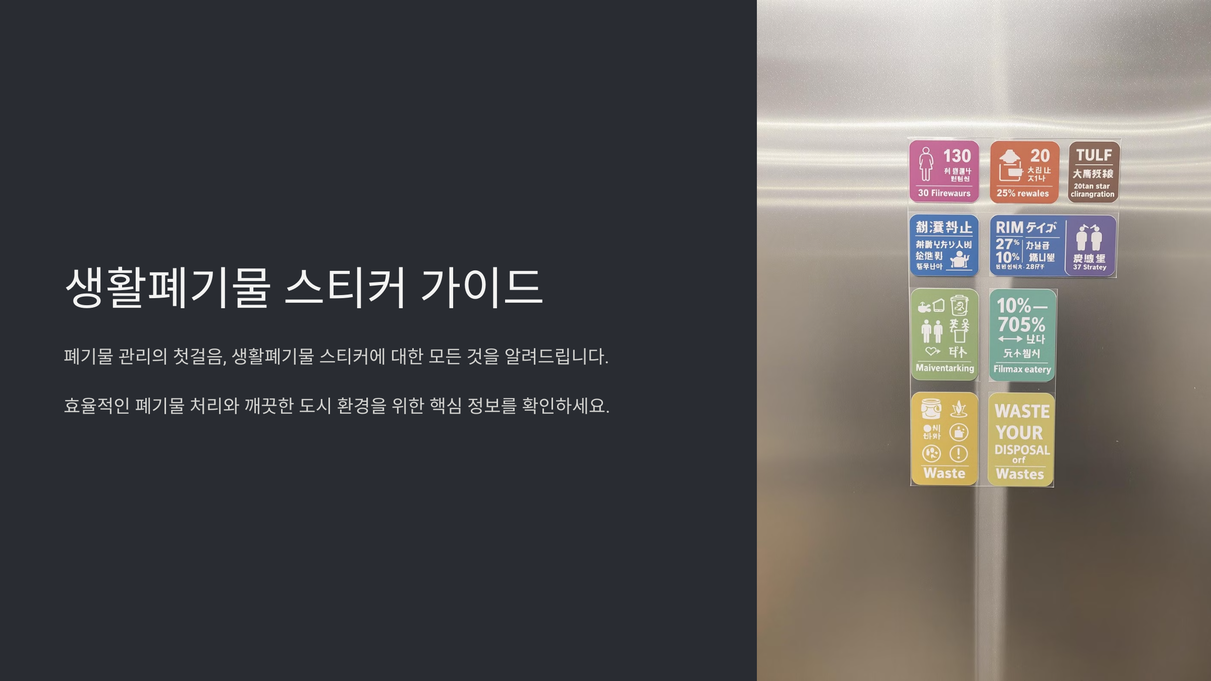 생활폐기물 스티커 가격과 구매 방법