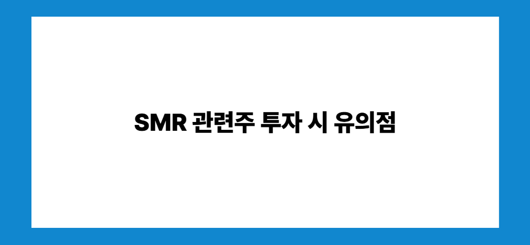 SMR관련주 및 대장주