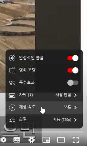 재생속도 1