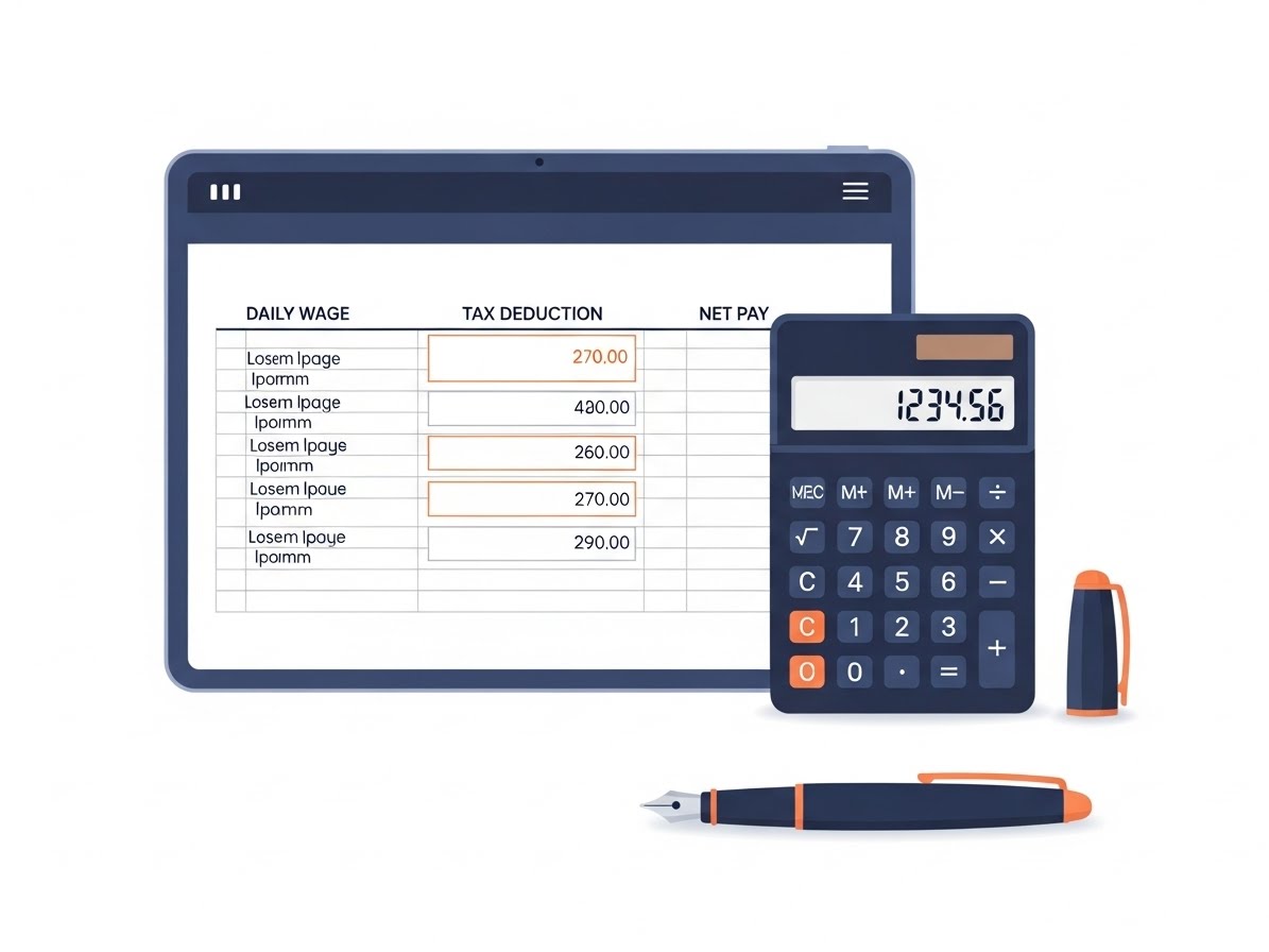 일용직 근로소득세 계산법