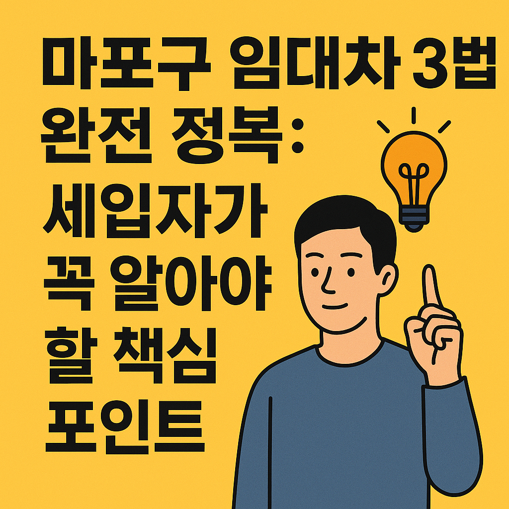 합정&middot;망원&middot;연남동 사는 세입자 주목! 마포구 임대차 전략 공개