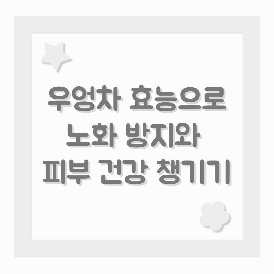 우엉차 효능으로 노화 방지와 피부 건강 챙기기