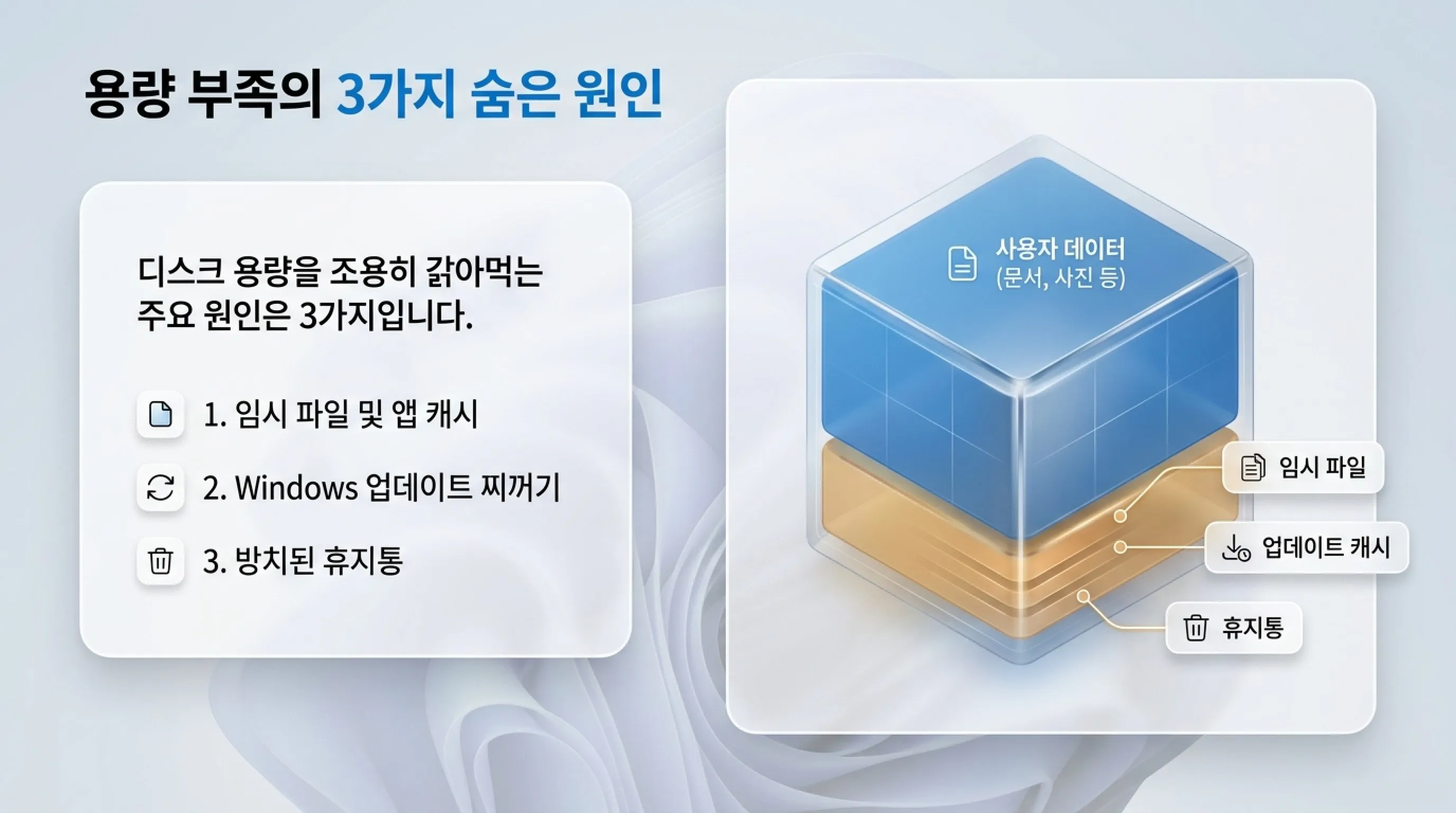 Windows 11 저장 공간 부족 원인