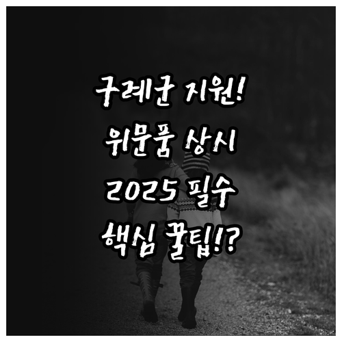 2025 구례군 취약계층 위문품 상시..