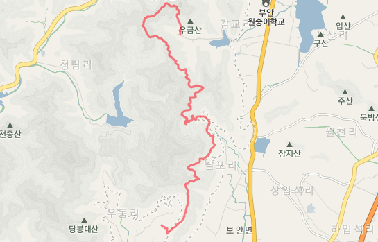변산반도우금암지도