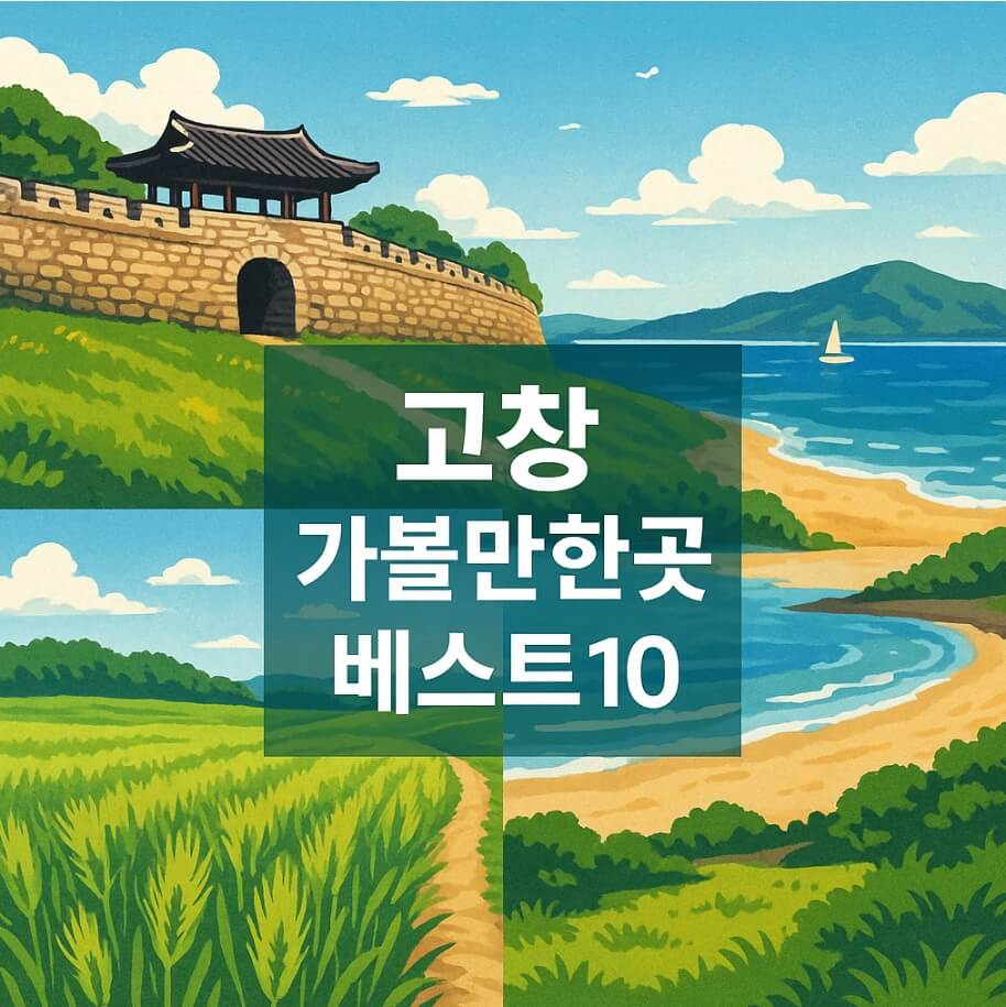 고창 가볼만한곳 베스트10