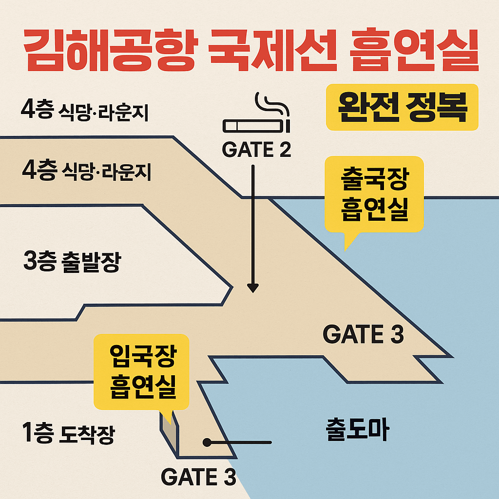 김해공항 국제선 흡연실 위치 총정리