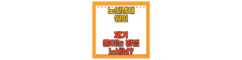 문구(노인냄새 원인 제거 줄이는 방법 노네날?)-썸네일