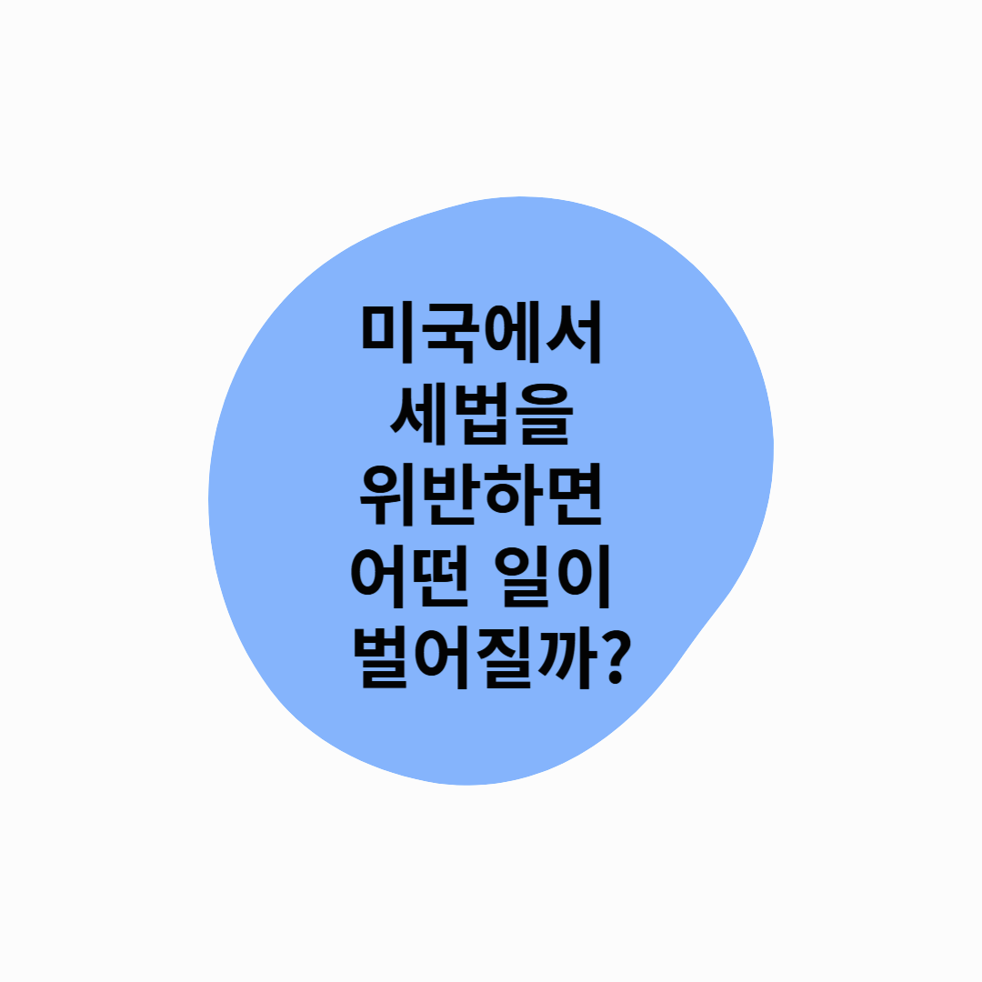 미국에서 세법을 위반하면 어떤 일이 벌어질까?