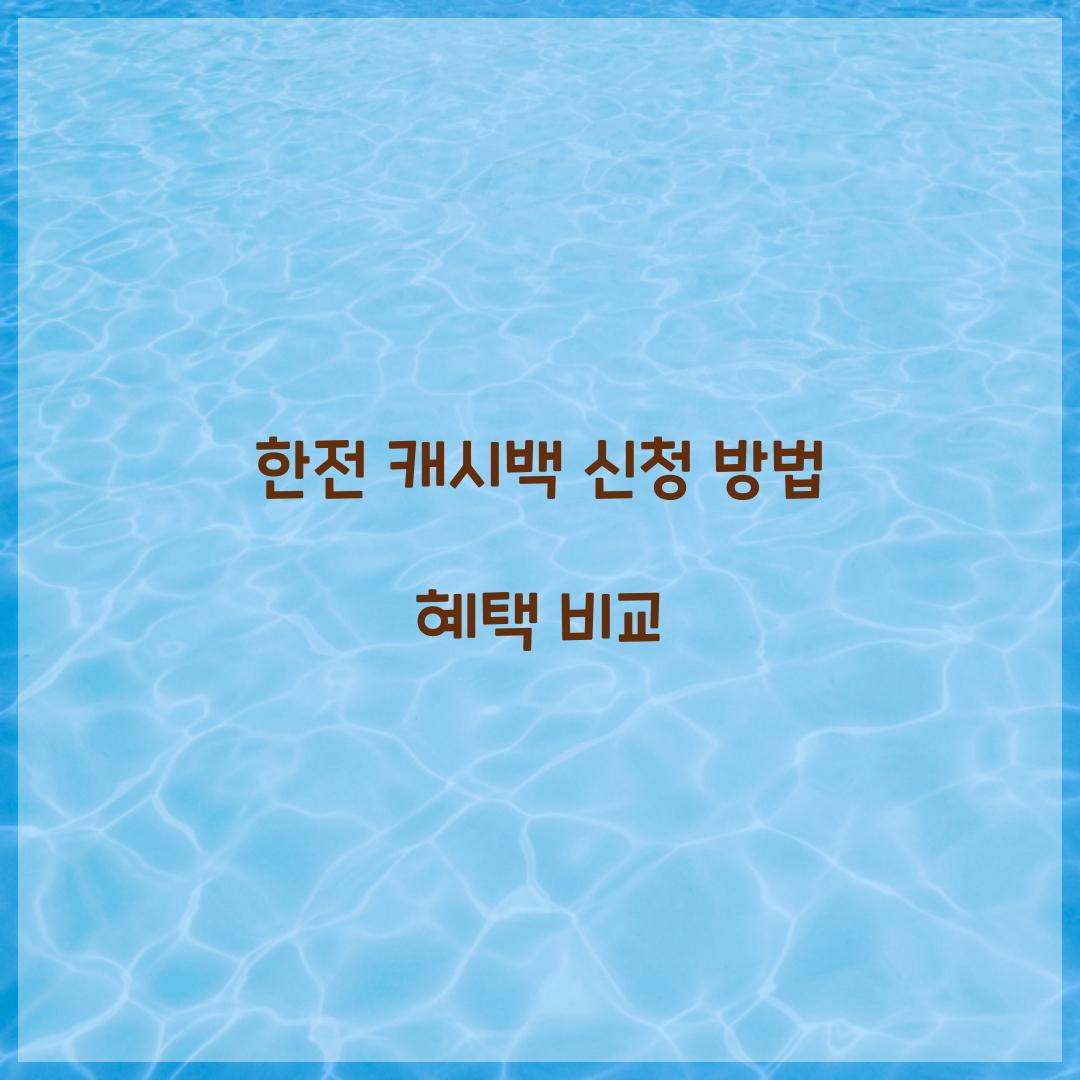 한전 캐시백 신청