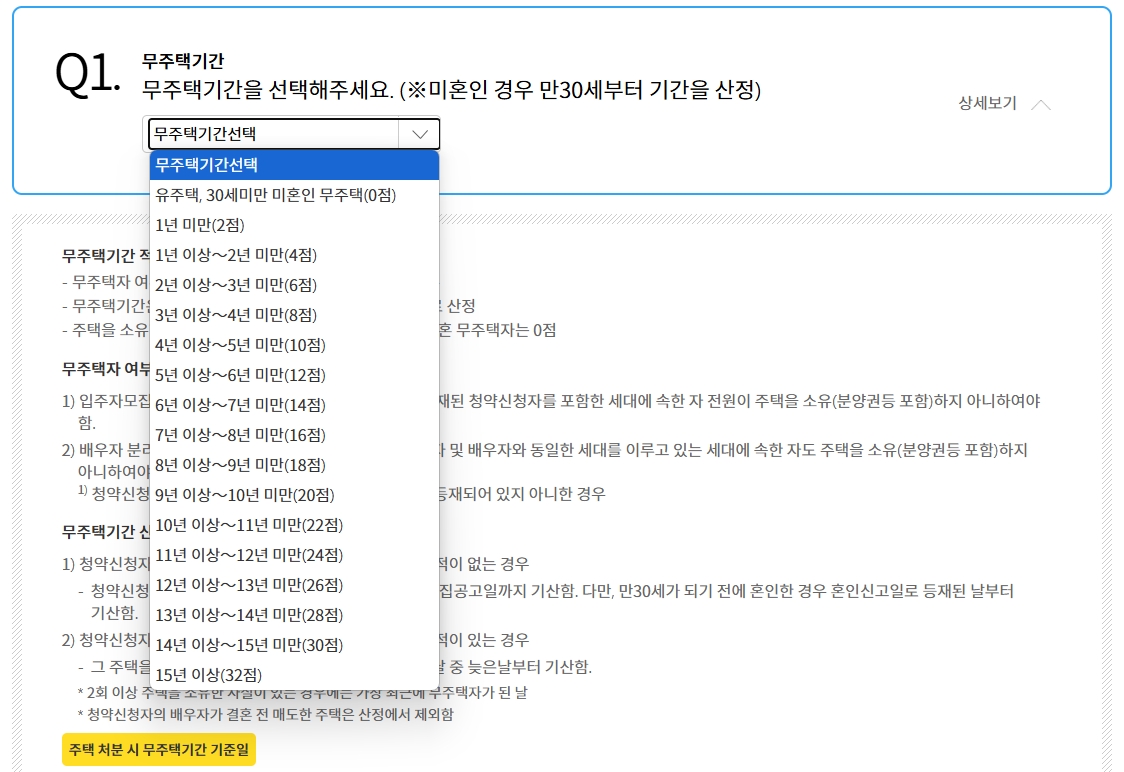 청약-가점-무주택-기간