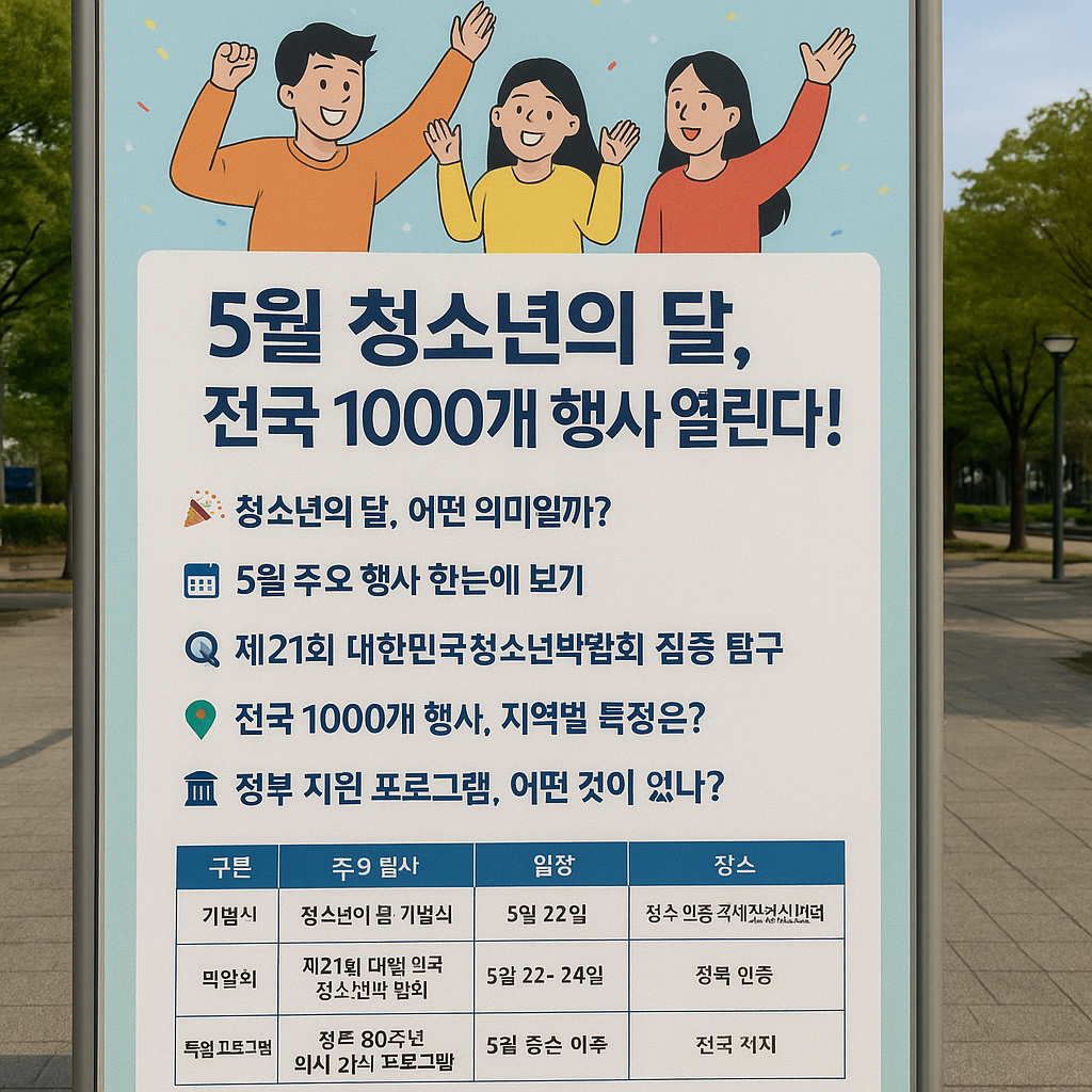 5월 청소년의 달