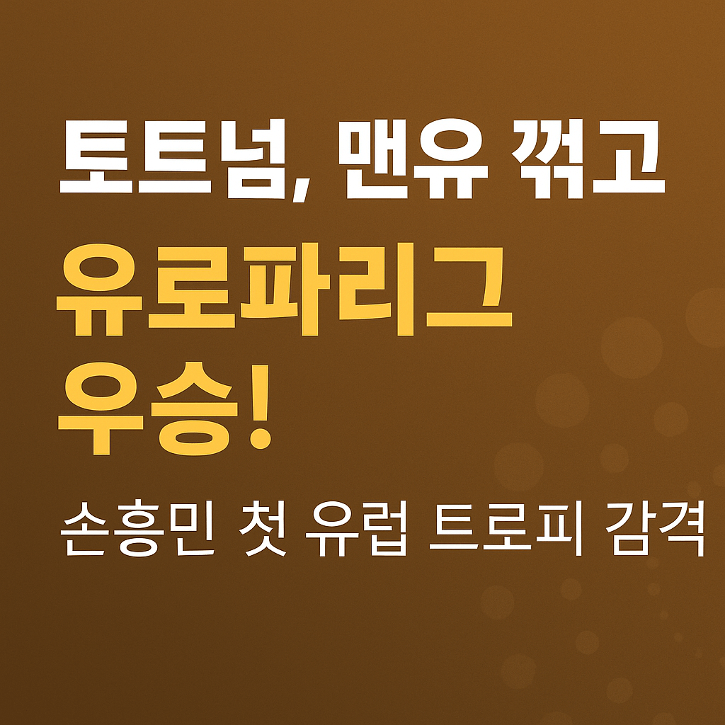 토트넘 유로파 우승