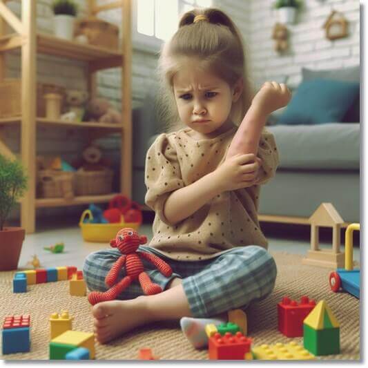 캠페롤 항염 효과, 염증으로 팔이 가려운 어린이