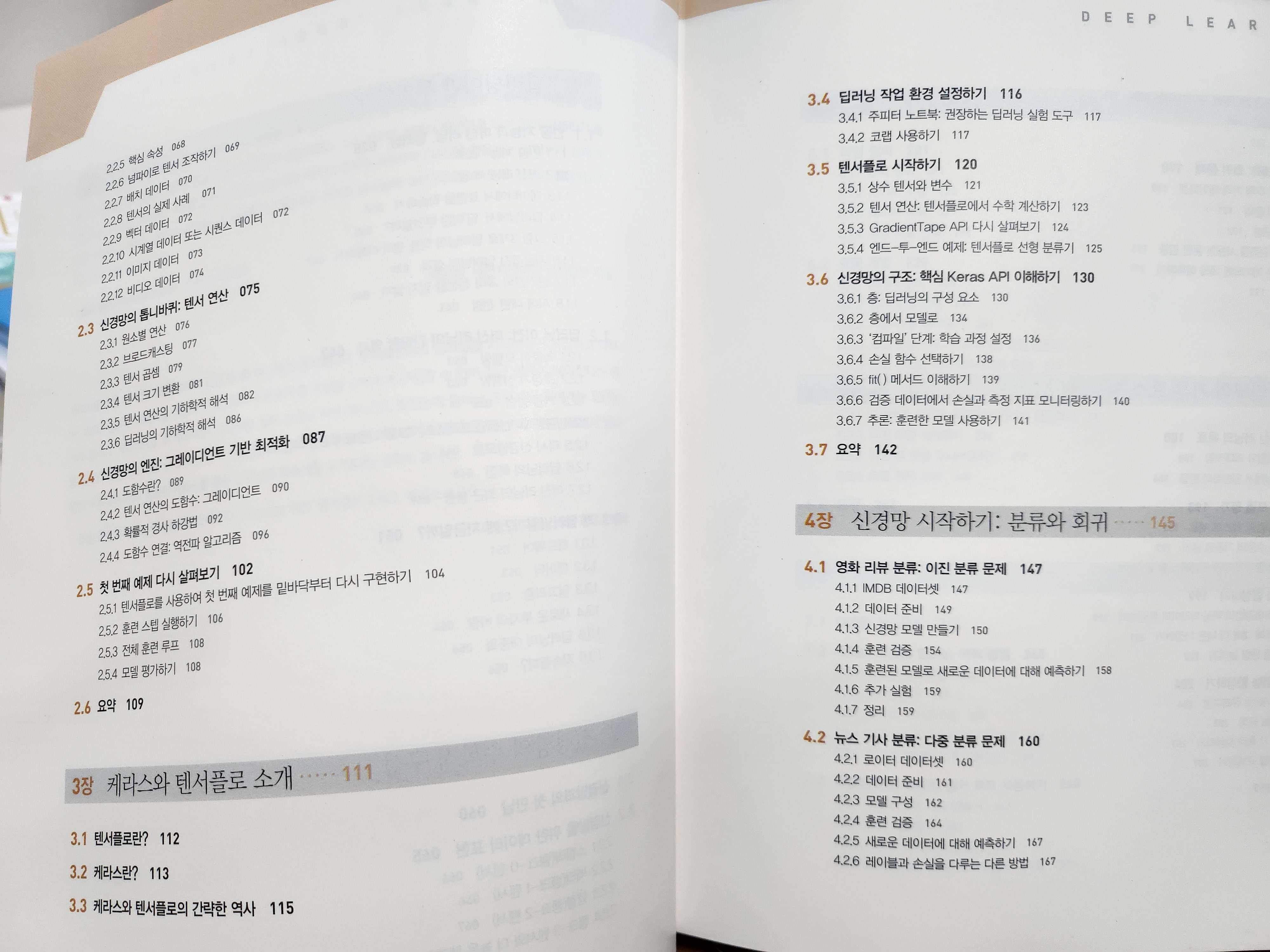 케라스 도서 목차