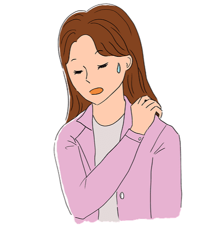 목디스크 때문에 아픈 여자