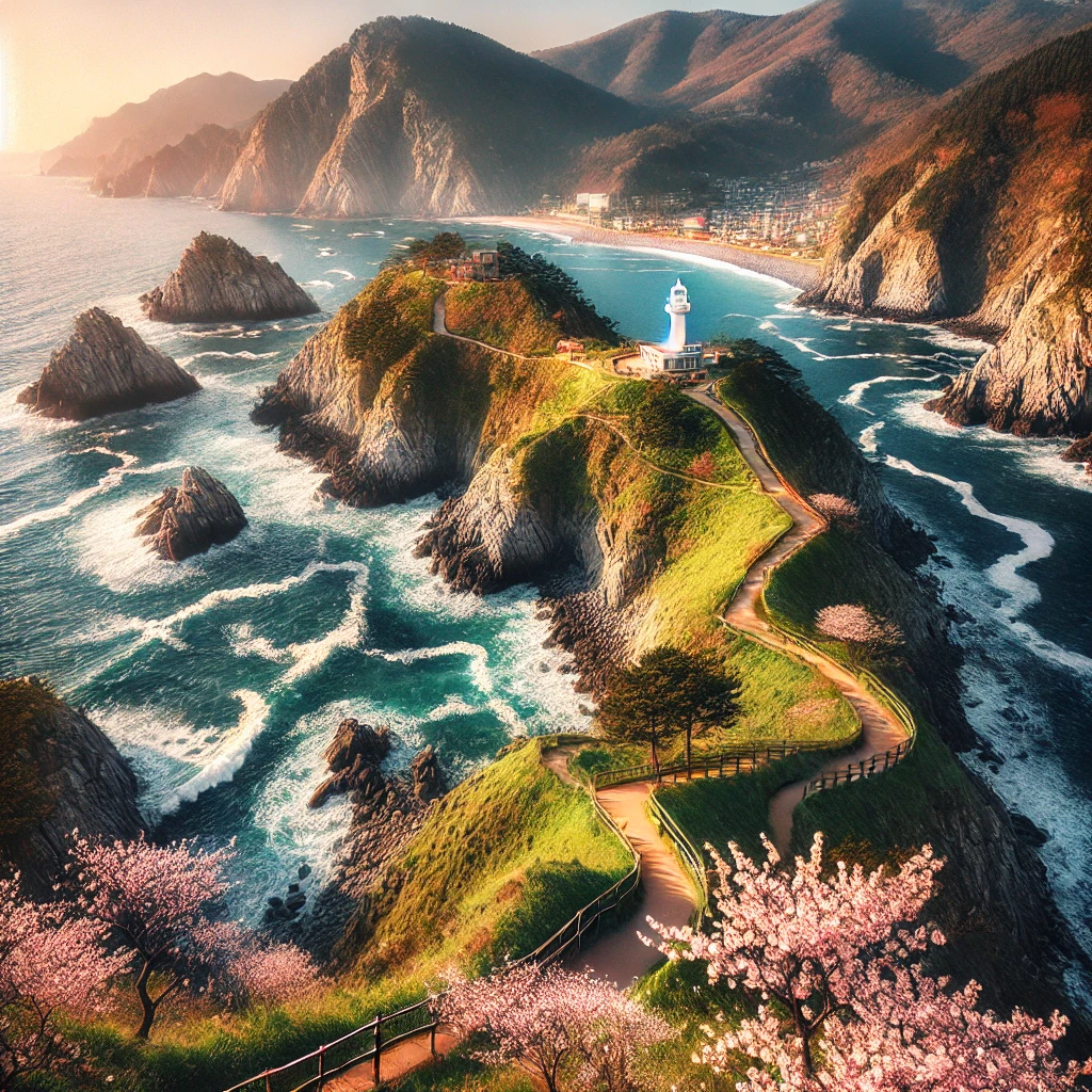 부산 태종대 &ndash; 봄날 해안 절경