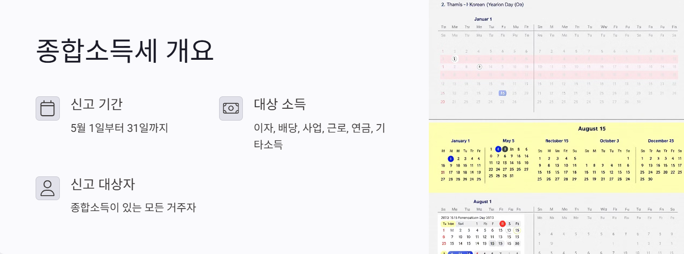 2025 종합소득세 개요