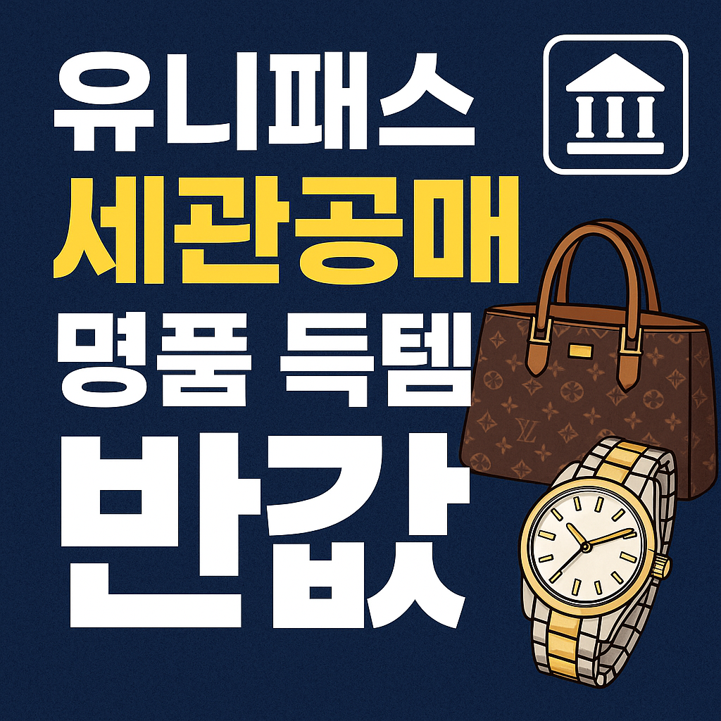 유니패스 관세청 세관공매 사이트 명품 반값 득템하는 방법 총 정리