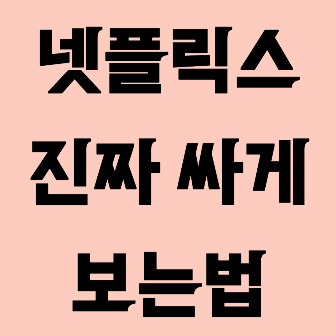 넷플릭스 진짜 싸게 보는 법: NETFLIX 저렴하게 시청하는 모든 방법 총정리