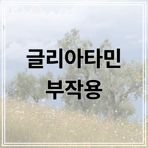 글리아타민 부작용