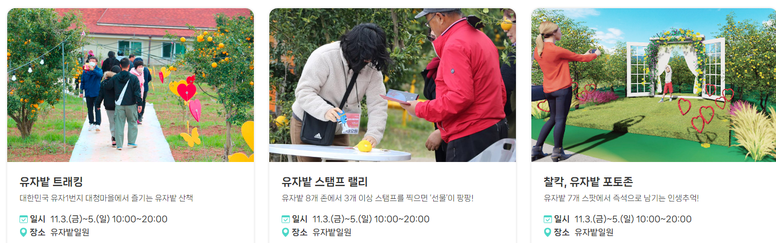 고흥유자축제 프로그램