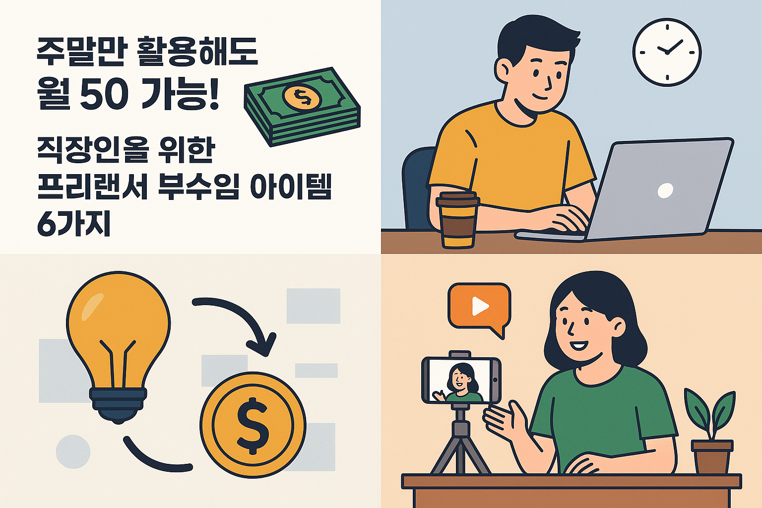 주말 6시간으로 월 50만 원?!