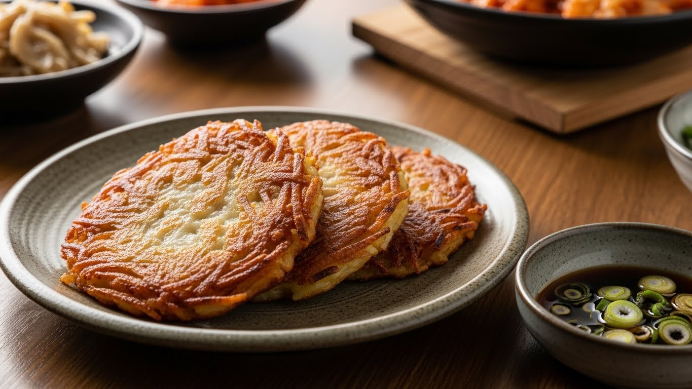 노릇노릇하게 구워진 강원도식 감자전