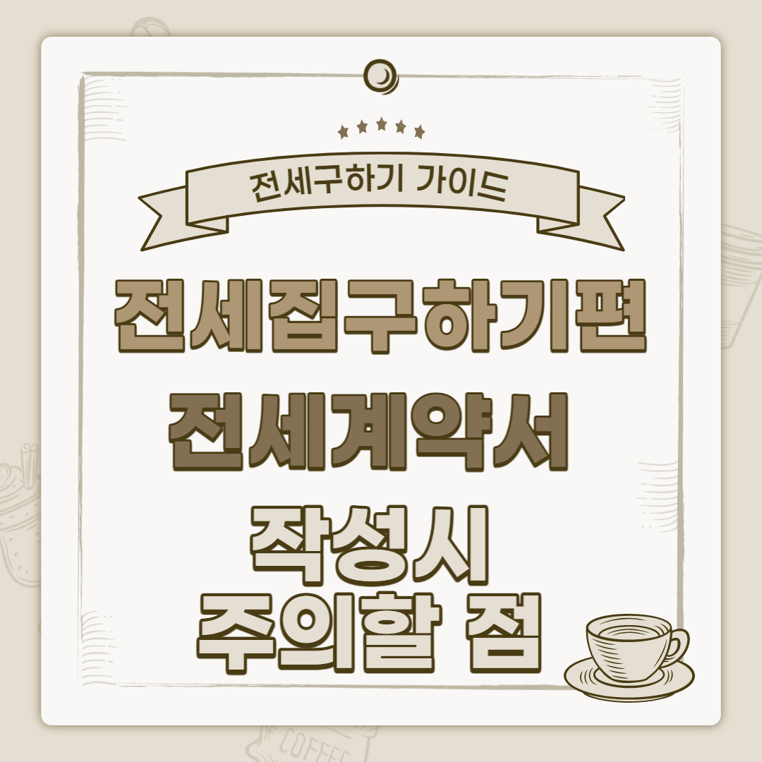 전세계약서 작성시 주의할점 썸네일