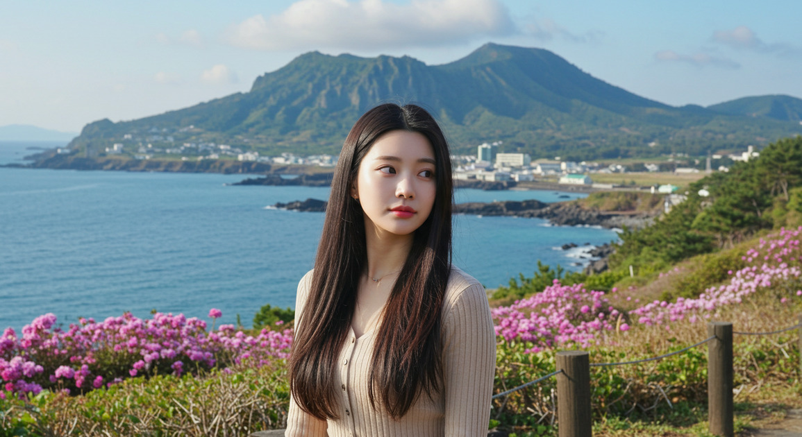 제주도 방언 쓰는 여성 이미지