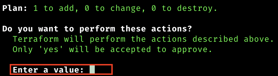 terraform apply 명령어 실행
