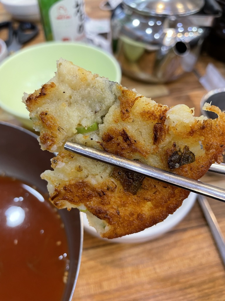 백령면옥 빈대떡 한조각